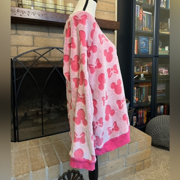 DISNEY Pink Minnie Mouse Soft Fleece PJ Sweater - Large - Picture 3 of 14